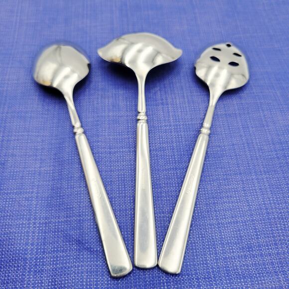 Oneida Easton Cube Set of 3 Hostess Serving Set Vintage CUBE mark - Picture 7 of 7